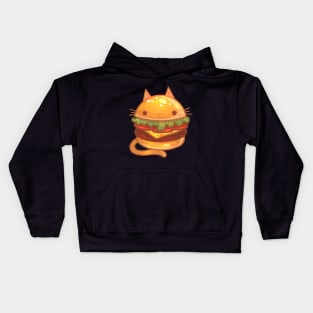 Cute Cat Burger Kids Hoodie